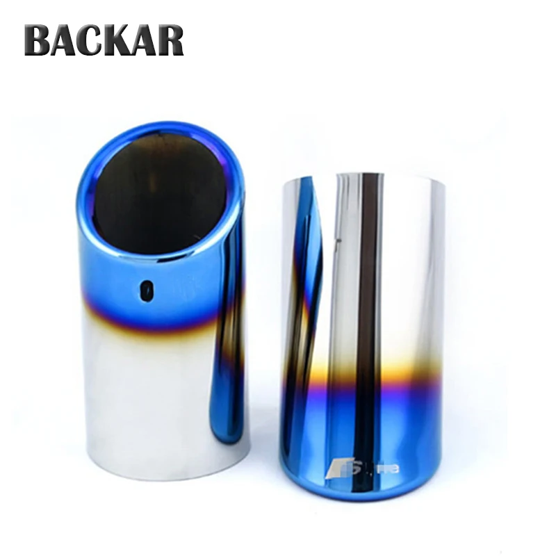 Наконечник глушителя выхлопной трубы Backar из нержавеющей стали для Audi A4 B8 Q5 A3 A1 A5 2