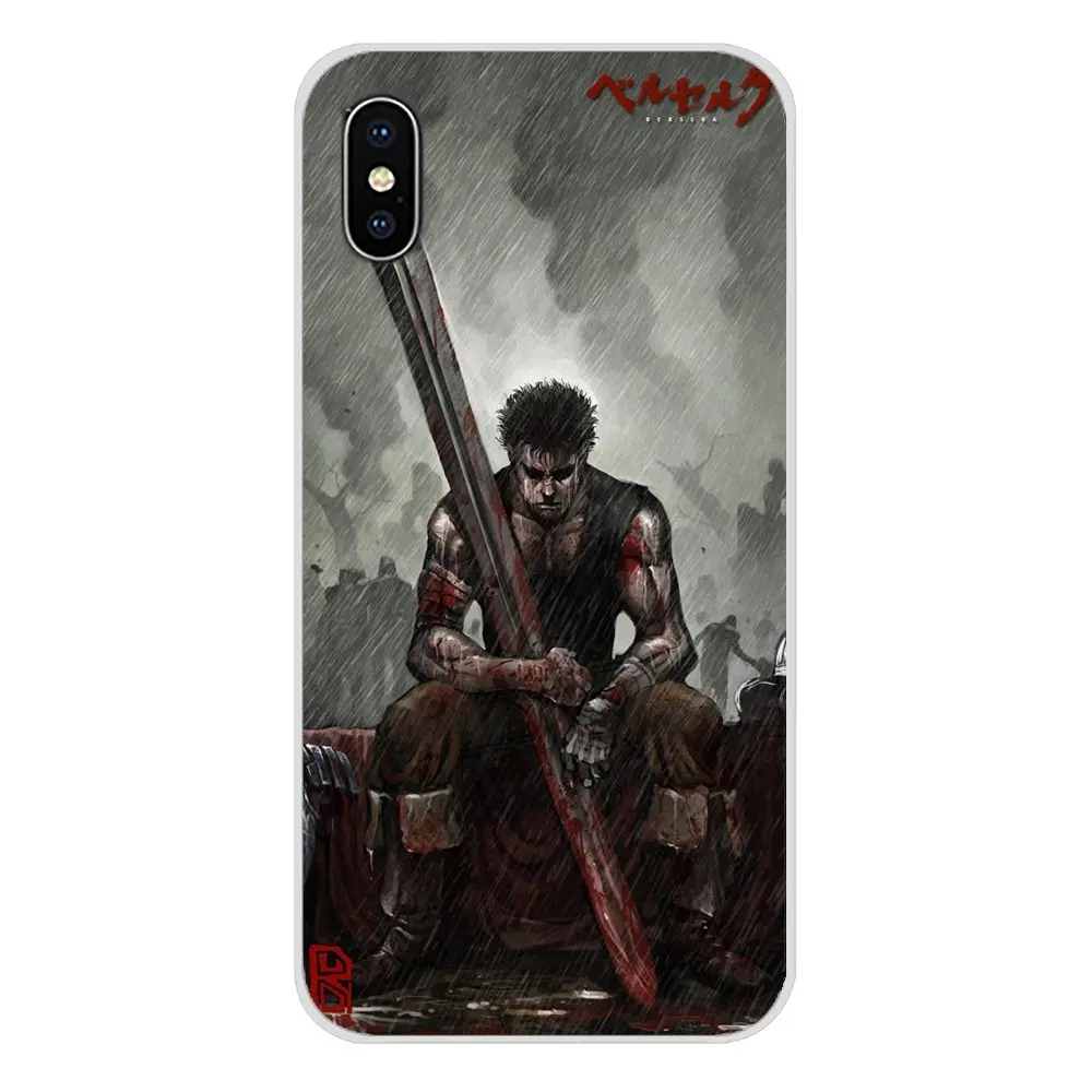 Transparent Soft TPU Case For Apple iPhone X XR XS MAX 4 4S 5 5S 5C SE 6 6S 7 8 Plus ipod touch guts berserker armor berserk | Мобильные