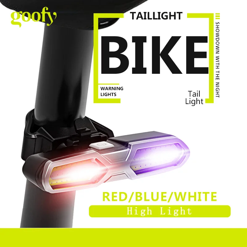 3 Color Taillight Задний фонарь для велосипеда USB перезаряжаПредупреждение габаритный задний фонарь для велосипеда светодиодный свет COB велосипедная вспышка лампа MTB дорожный велосипед задний фонарь - Цвет: 3 Color Taillight