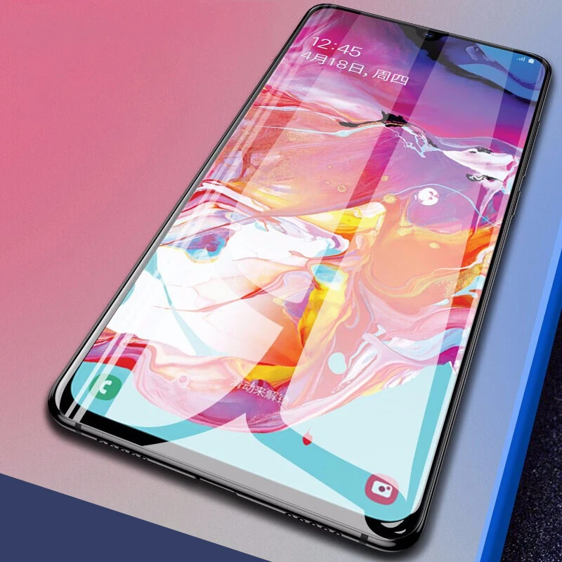 Защитное стекло для samsung Galaxy A20 A30 A40 A50 A70 закаленное стекло полное покрытие защитная пленка прозрачная крышка экрана