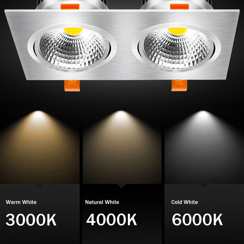 Dimmable led downlight lamp 14W 20w COB LED Spot Light Square Down light ceiling recessed Lighting Fixtures AC85-265V | Освещение