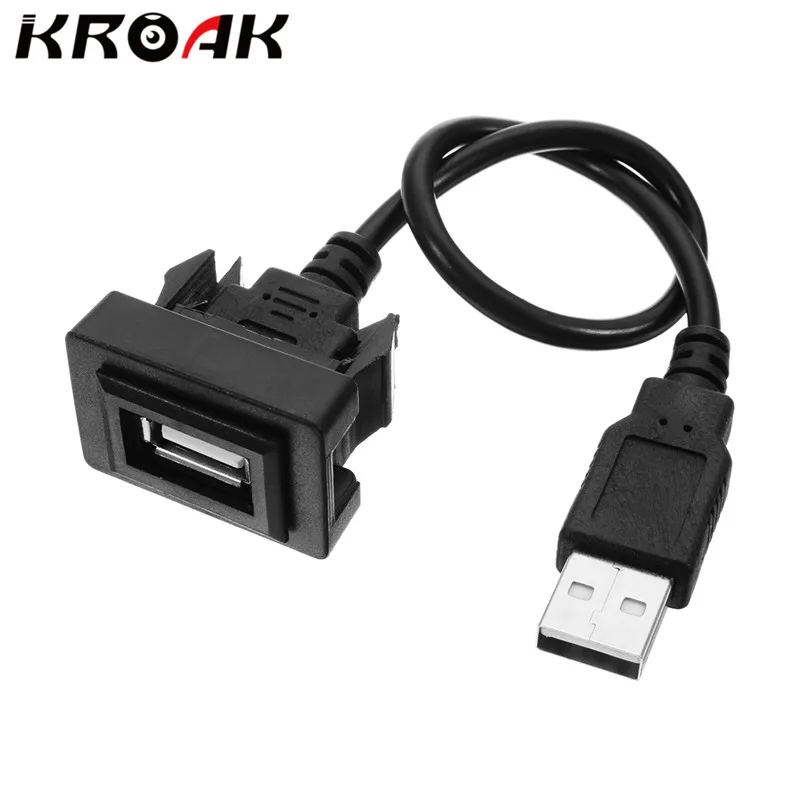 Новый Автомобильный USB 2 0 свинцовый Удлинительный кабель для приборной панели