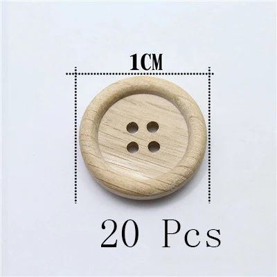 1cm 10/20 шт. 2/4 отверстия полидисперсным дерево Цвет круглые кнопки из натурального дерева Кнопка для Для женщин DIY ручной работы Одежда Швейные аксессуары - Цвет: 1cm