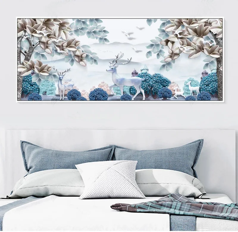 5D DIY Full Diamond Painting Round Embroidery Fortune tree Nordic Elk Cross Stitch Rhinestone Mosaic Sale | Дом и сад