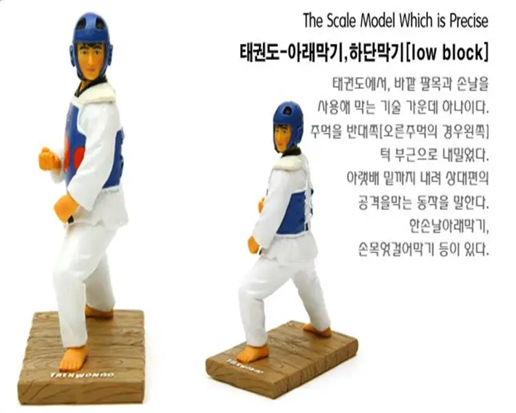 Корейском стиле Изделия из смолы серии тхэквондо человек оборонительные Stance