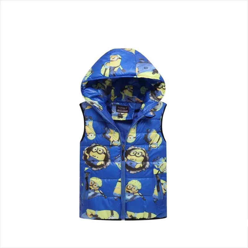 Детская одежда зимняя верхняя пальто с рисунками животных плотный жилет