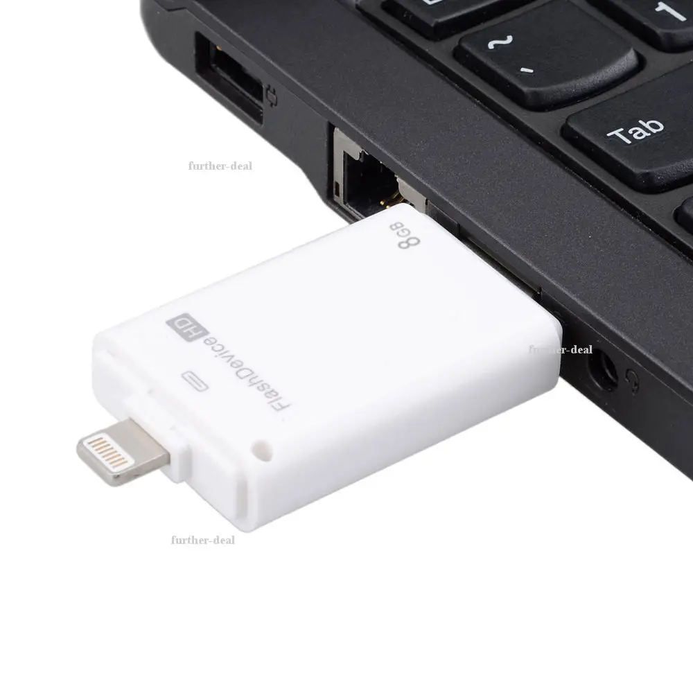 OTG USB флэш накопитель для iPhone X/8/7/7 Plus/6/6 s/5/SE ipad пластиковый Флешка HD карта памяти 8G