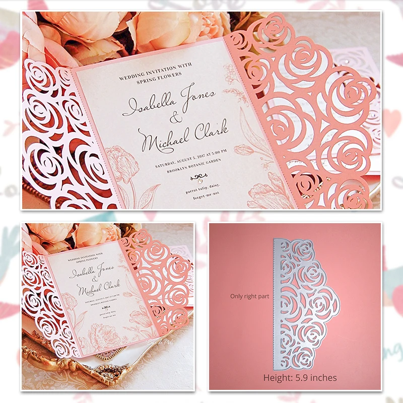 

Rose Border Dies New Cutting Die Scrapbooking Craft Metal Die Cut for DIY Paper Cards Making Valentine's Day Wedding Decorative