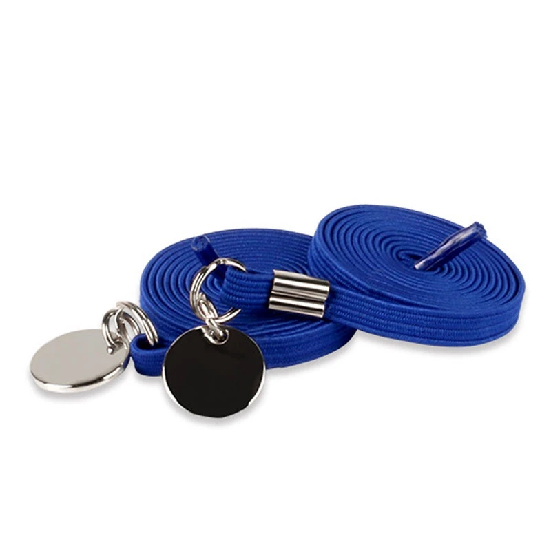 Royal blue 1 пара Новые эластичные шнурки плоские шнурки обуви без галстука с металлической пряжкой унисекс удобные шнурки быстрозащитные Кроссовки Ленивые шнурки - Цвет: Royal blue