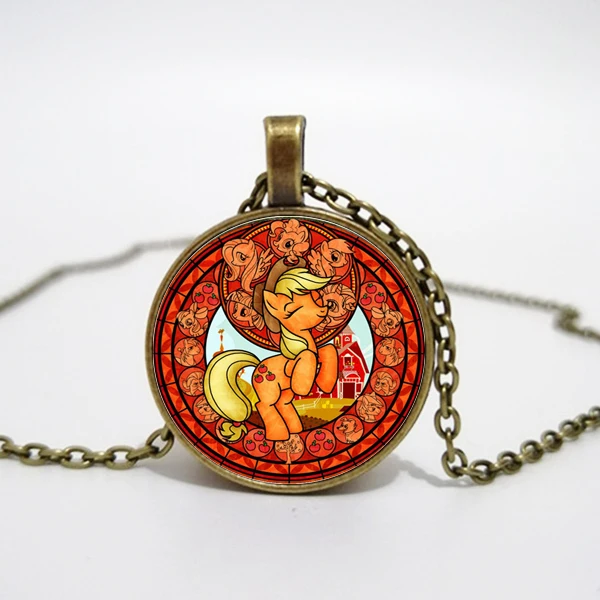 My Little Horse Baoli Poni Princess Necklace Rainbow Art Photo Glass Dome Girls Children Cartoon Jewelry | Украшения и аксессуары