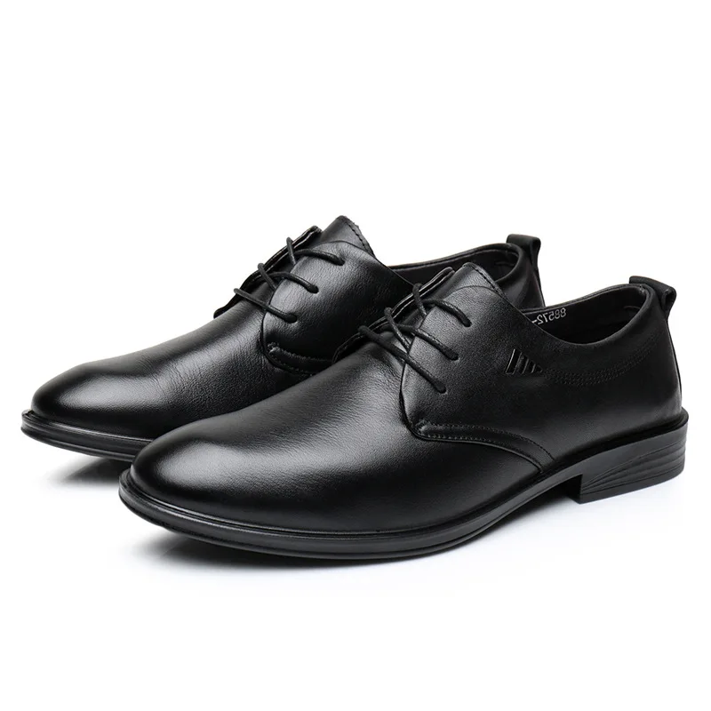 

Luxury brand fashion Mature man genuine cow leather shoes wedding Business dress Gentleman Pointed toe leather shoes fgb789