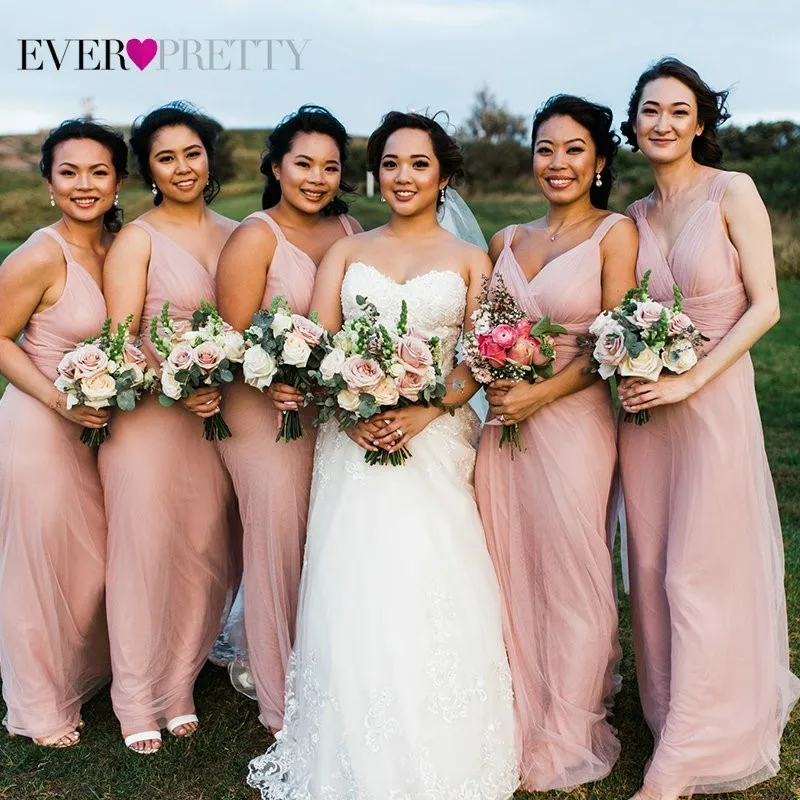 Burgundy Bridesmaid Dresses Wedding Ever Pretty New Summer 7 Styles Sparkle Blush Pink Wedding Guest Gowns Vestido Madrinha