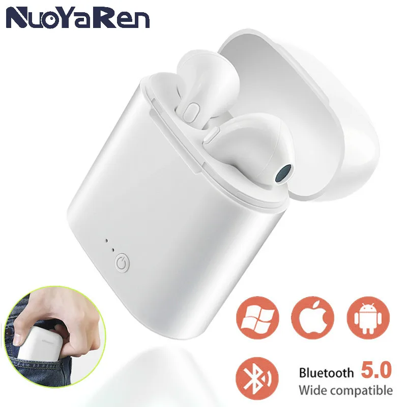 I7s Tws Bluetooth наушники, мини беспроводные наушники, спортивные наушники с громкой связью, беспроводная гарнитура с зарядным устройством для телефона xiaomi