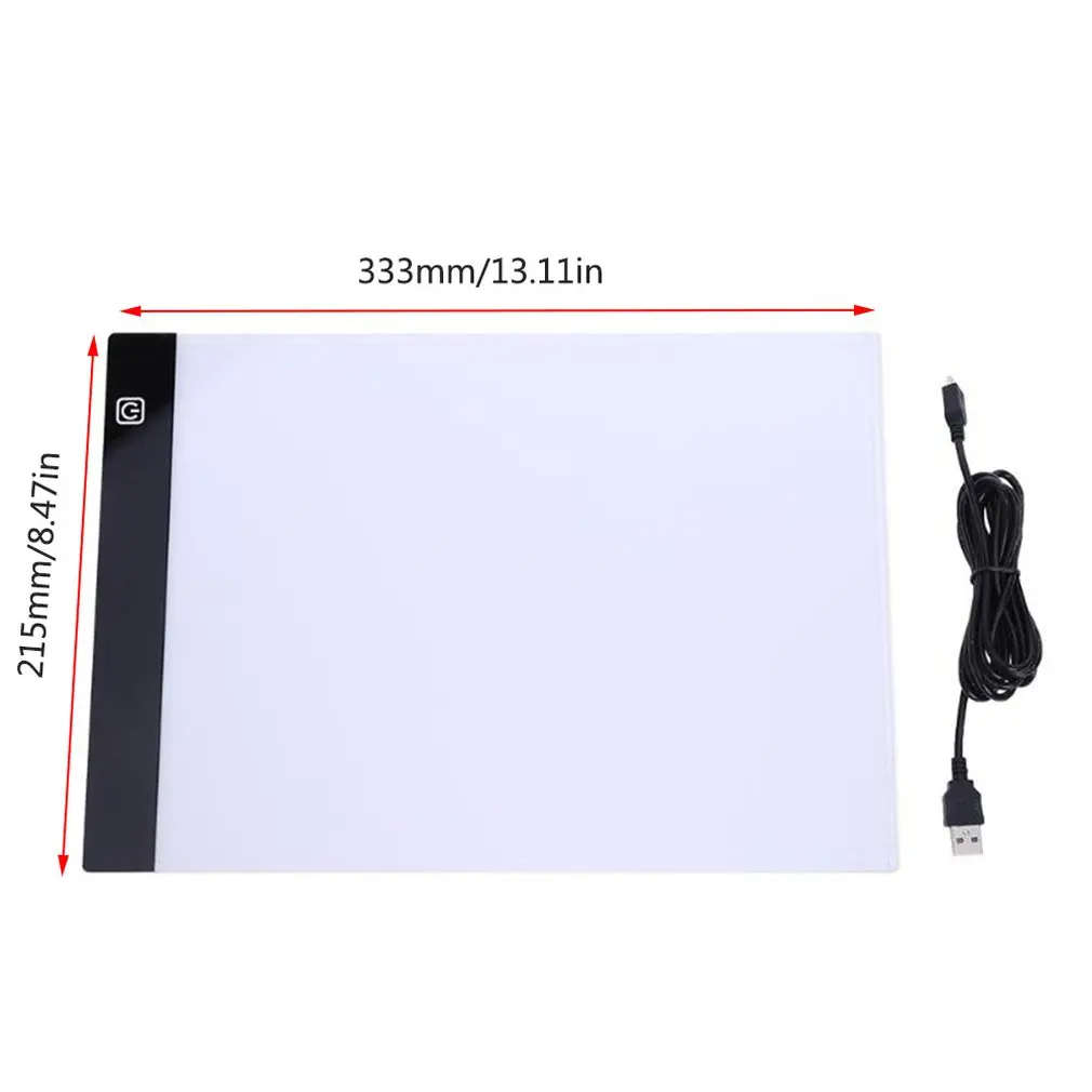 Intelligent Dimming A4 LED Artist Thin Type Stencil Drawing Board Light Tracing Table Pad Cartoon Copy Desk Fashion Trendcy 2019 |