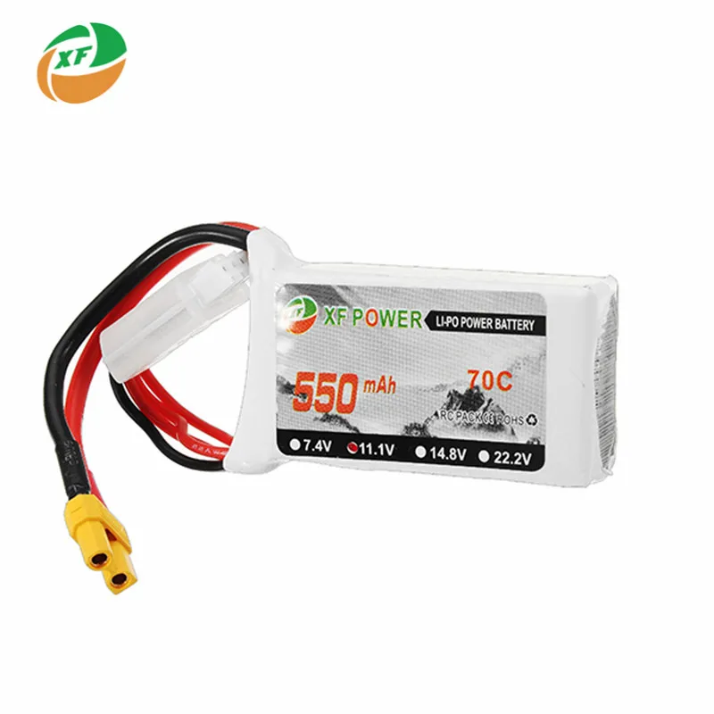Высококачественная Lipo батарея XF Power 11 1 в 550 мАч/850 мАч 3S 70C разъем XT30 для деталей