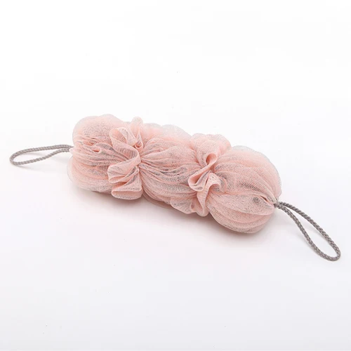 Pink Разноцветный шарик для ванны, ванны, крутой шарик, банное полотенце, скруббер, отшелушивающий шар для душа для тела, массажный инструмент для чистки люфы - Цвет: Pink