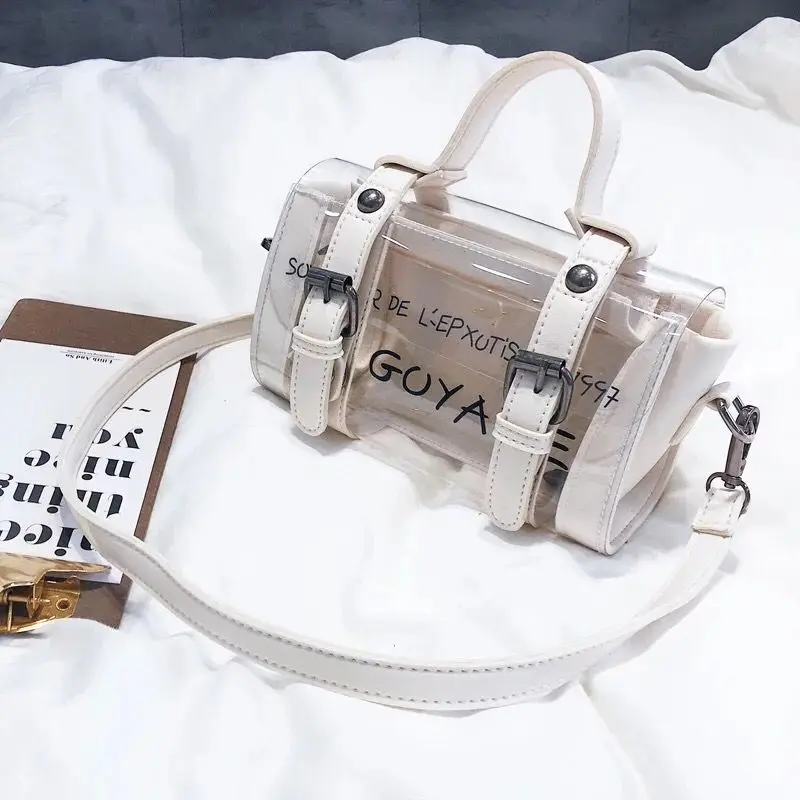 Британская модная прозрачная женская сумка 2018 летняя новая Портативная Boston с