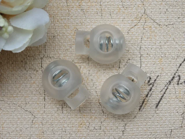 20 шт./лот прозрачные пластиковые замки для шариковых шнуров Круглый рычажный