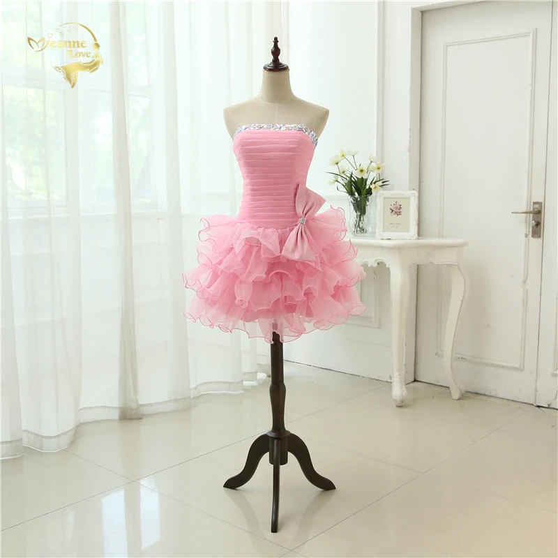 Горячая Распродажа, vestido de festa Curto, сексуальное платье для коктейля, розовое, голубое, красное, с бисером, мини-платье из органзы, реальные фотографии, коктейльные платья OC381