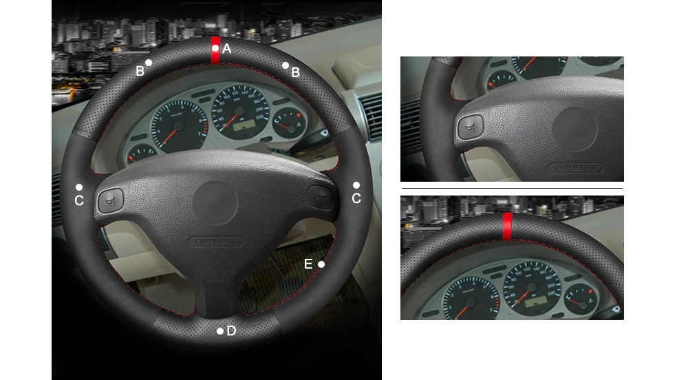 MEWANT черный чехол рулевого колеса автомобиля из натуральной кожи для Opel Astra(G) 1998-2004 Zafira(A) 1999-2005 Agila(A) 2000-2004