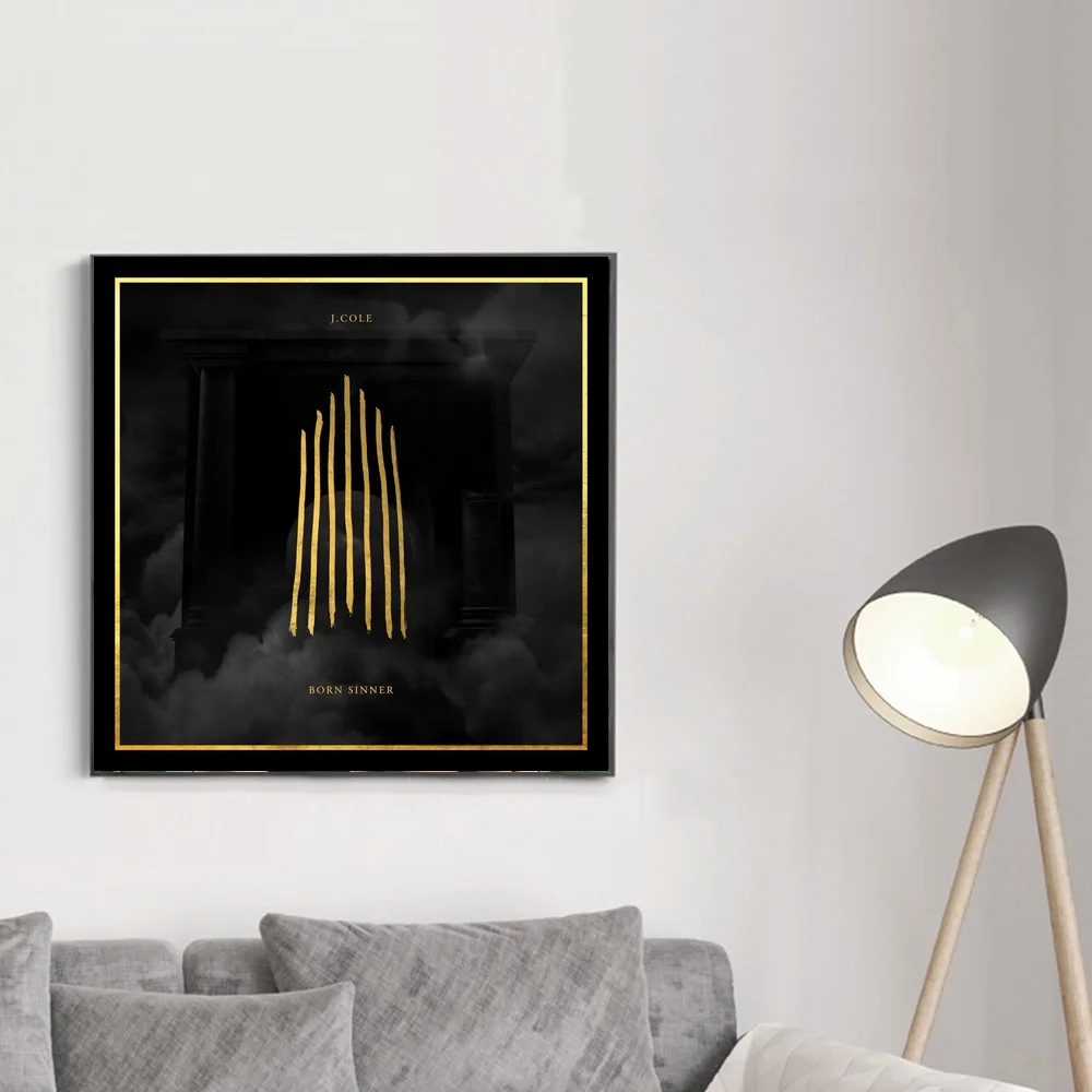 Художественный холст J Cole Born Sinner постер музыкальный альбом Постер настенные
