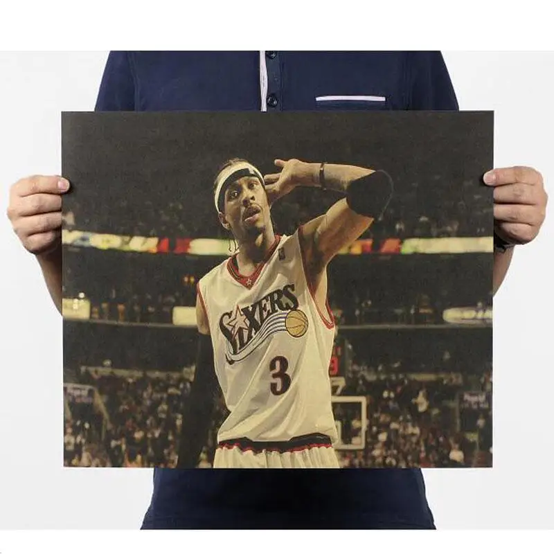 Uploadcool _ Майкл Джордан NBA Jordan Wings Ретро плакат из крафт-бумаги 72.5x24cm | Дом и сад