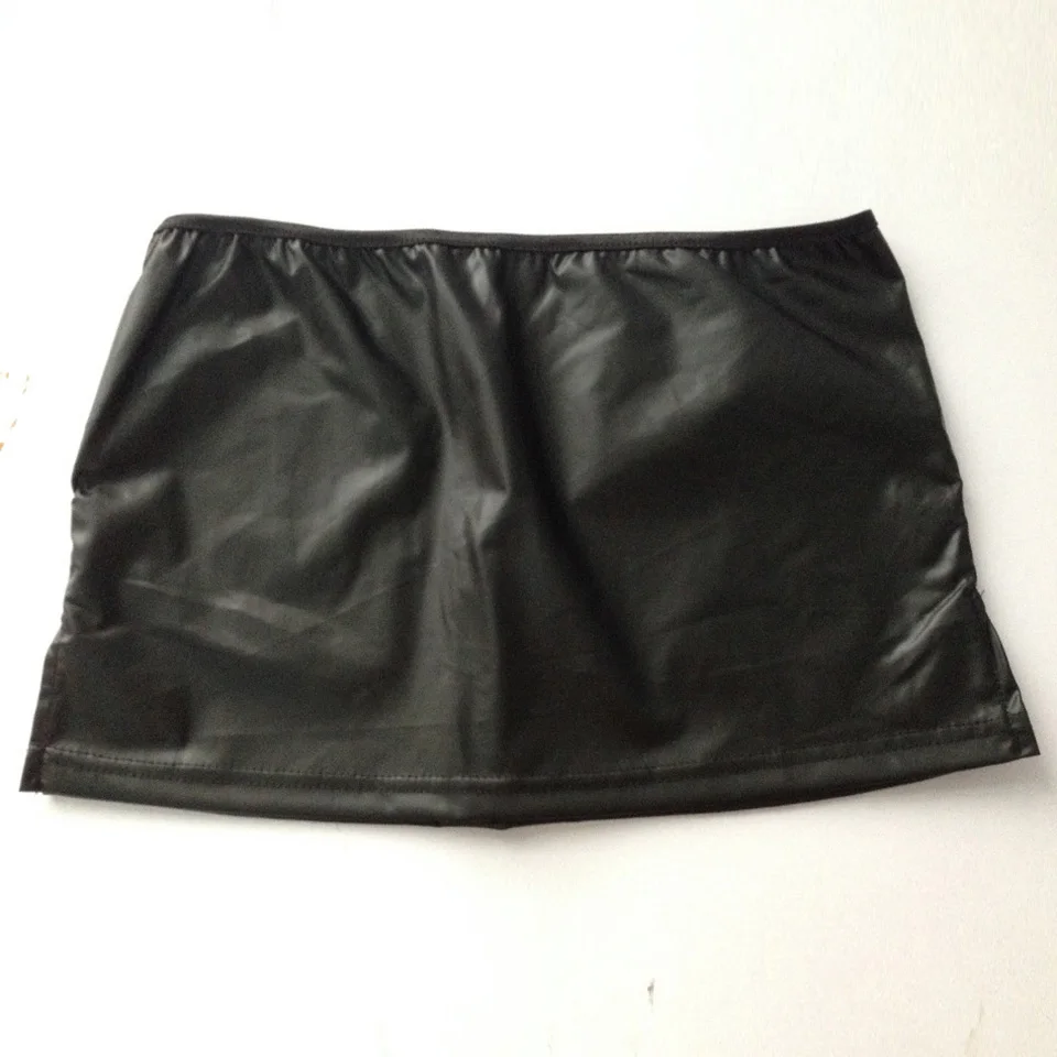 Новая женская юбка из искусственной кожи черная мини Соблазнительные Юбки с