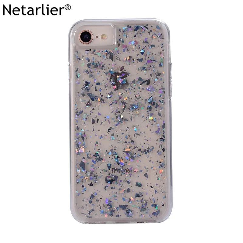 Оригинальный чехол Netarlier для iPhone 7 8 4 дюймов Модный Блестящий глянцевый защитный