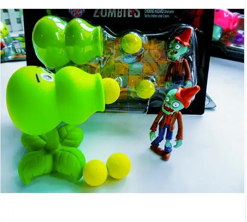 1 шт. новая популярная игра PVZ Растения против Зомби Peashooter ПВХ фигурка модель