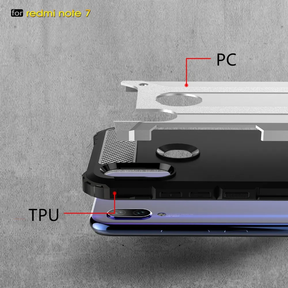 Для xiaomi redmi note7 note6pro ntoe5 note4/4x Armour спортивный чехол для телефона 6 6A мягкий