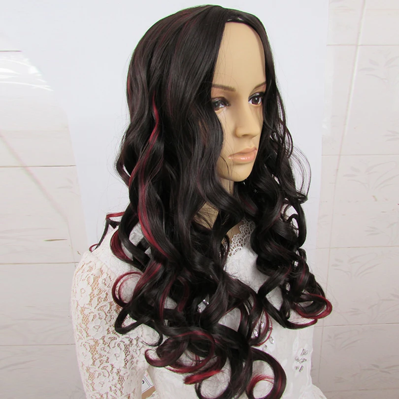 Free shipping Synthetic Hair Long Wavy Cosplay Wigs Lace Front Wig Natural Heat Resistant For White Women |