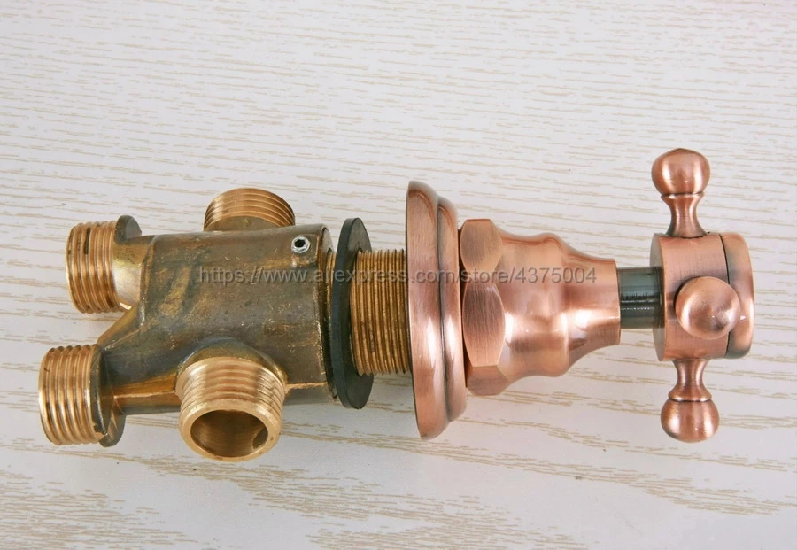 Широкая античная красная медная Ванна Наполнитель смесителя римская ванна