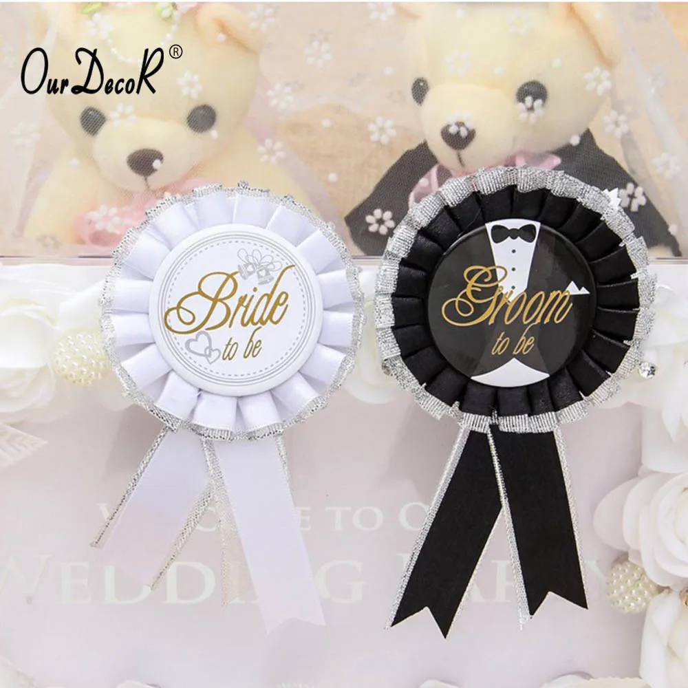 OurDecor курица девичник вечерние белого цвета с надписью &quotbride to be&quot значок розетка