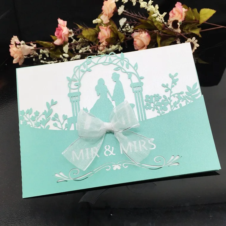 200 шт. пригласительные открытки для жениха и невесты с лазерной резкой | Дом сад