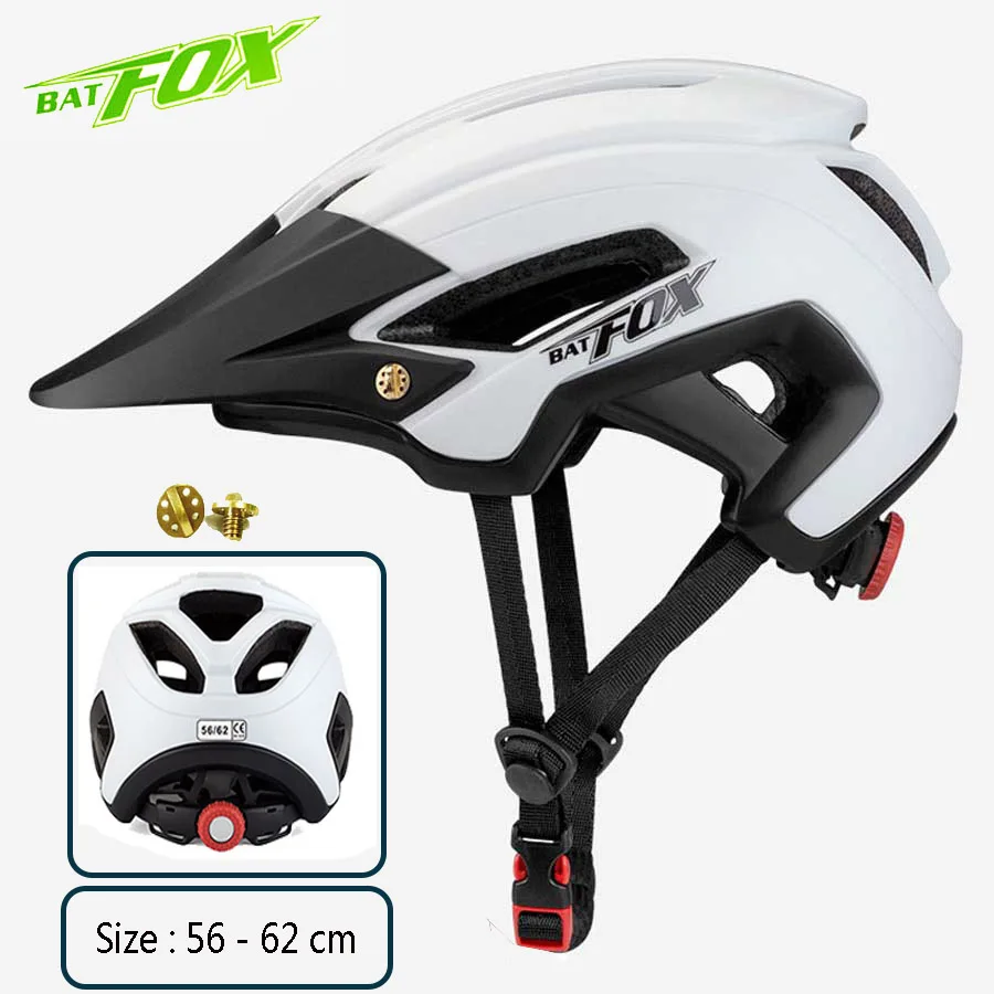 692-White-Black Batfox велосипедный шлем для женщин и мужчин велосипедный шлем MTB велосипед горная дорога для верховой езды безопасность Спорт на открытом воздухе легкий большой козырек шлемы - Цвет: 692-White-Black