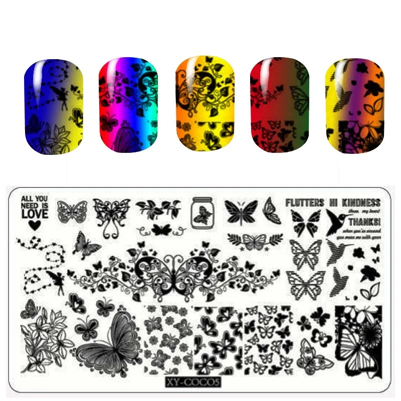 XY-COCO05 1pcNail 3D сделай сам маникюрная пластина 14 вариантов выбор цветок Природа Геометрическая серия дизайнерская пластина для стемпинга для нейл-арта - Цвет: XY-COCO05