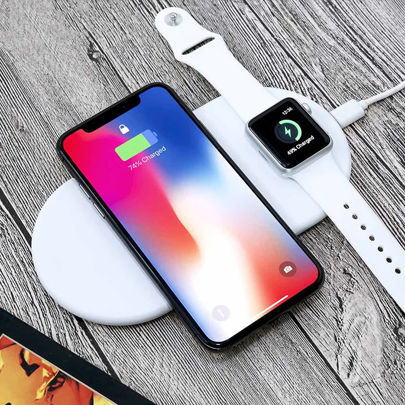 Беспроводное зарядное устройство 2 в 1 для Apple Watch 6 5 4 3 se Series iWatch зарядная док
