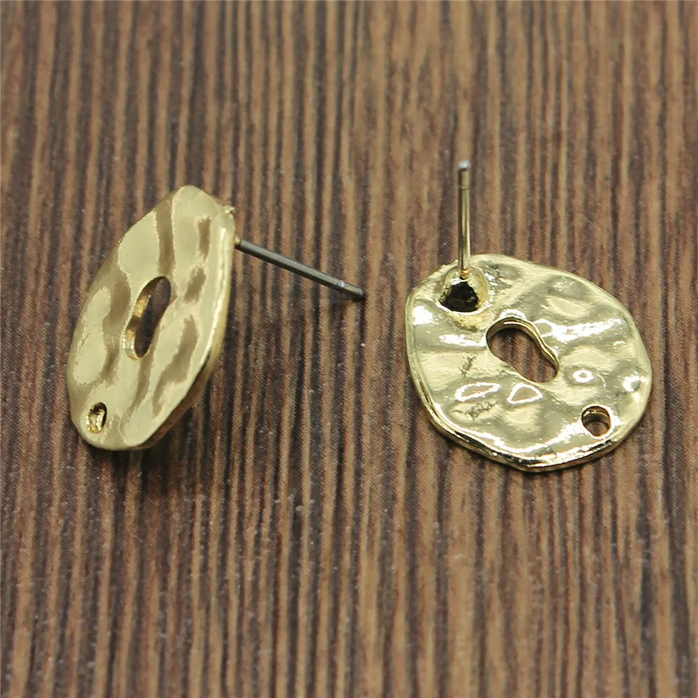 K4043-13x16mm 2 шт золотые искаженные серьги соединители серьги изготовление фурнитура аксессуары серьги основа соединители Linker - Цвет: K4043-13x16mm
