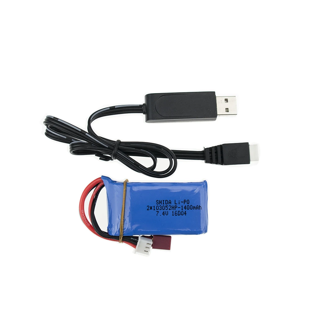 7 4 V 1400mAh lipo батарея и USB зарядное устройство для wltoys A959 b A969 A979 Радиоуправляемая