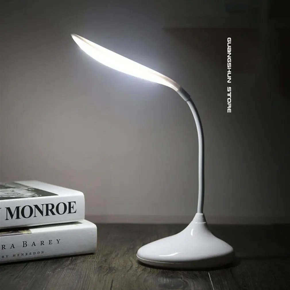 USB Charging Cartoon Table Lamp Finger Sense Switch LED Eye Protection Foldable Dormitory Reading Leather Sale | Освещение