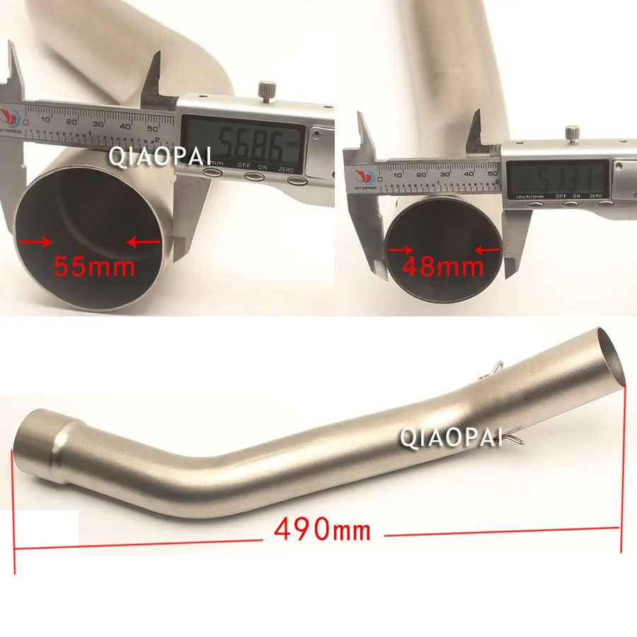 Соединительная труба средней длины выхлопной трубы мотоцикла для без шнуровки
