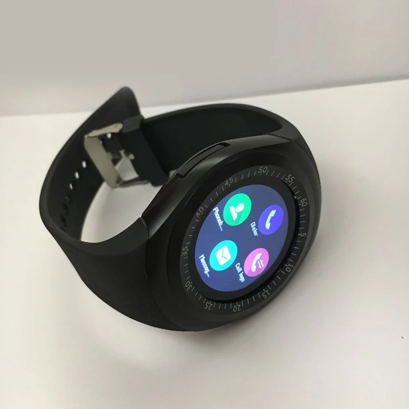 Y1 Smart Watch Round Screen Fitness Activity Tracker Sleep Monitor Pedometer Calories Track Support SIM Card | Электроника