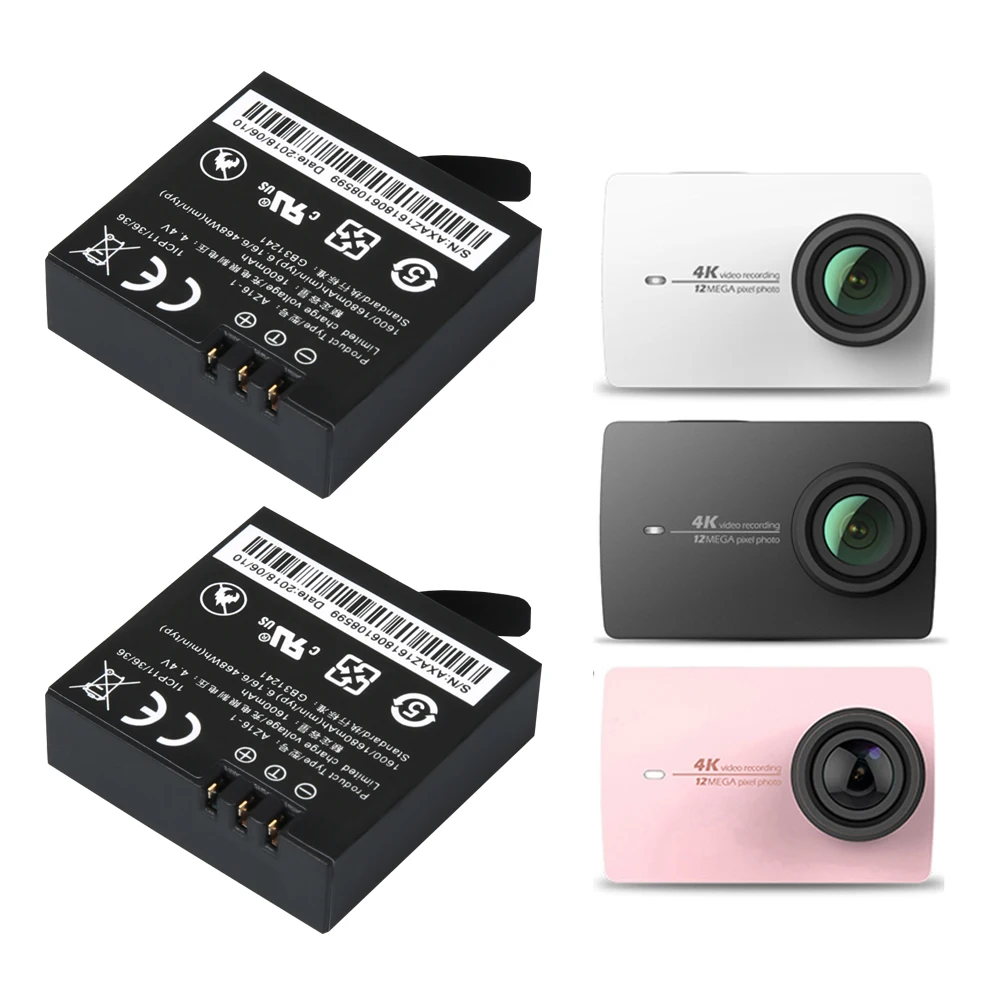 Аккумуляторная батарея AOPULY AZ16-1 для Xiaomi Yi 2 4K аксессуары экшн-камеры XiaoYi II |