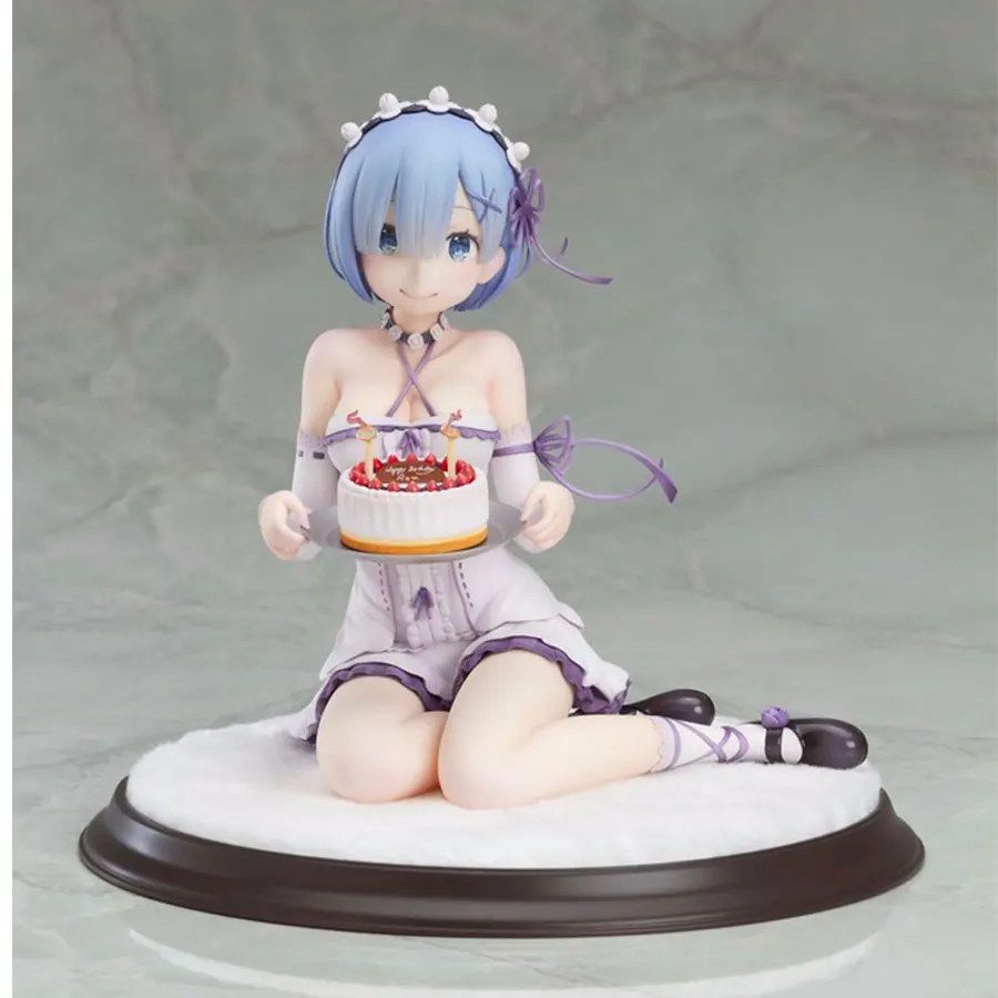 Re: жизнь в другом мире от Zero Аниме Фигурка Rem день рождения торт ПВХ фигурка