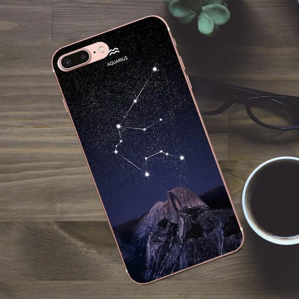 ТПУ чехол для телефона 12 созвездий зодиака Apple iPhone X 4 4S 5 5C SE 6 6S 7 8 Plus Galaxy A3 A5 J1 J2 J3 J5 J7