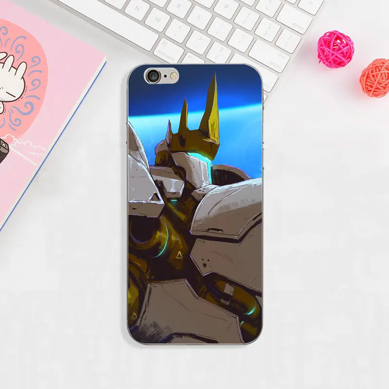 Рейнхардт Overwatchs герой OW мягкий чехол для сотового телефона из силикона и ТПУ iPhone 8