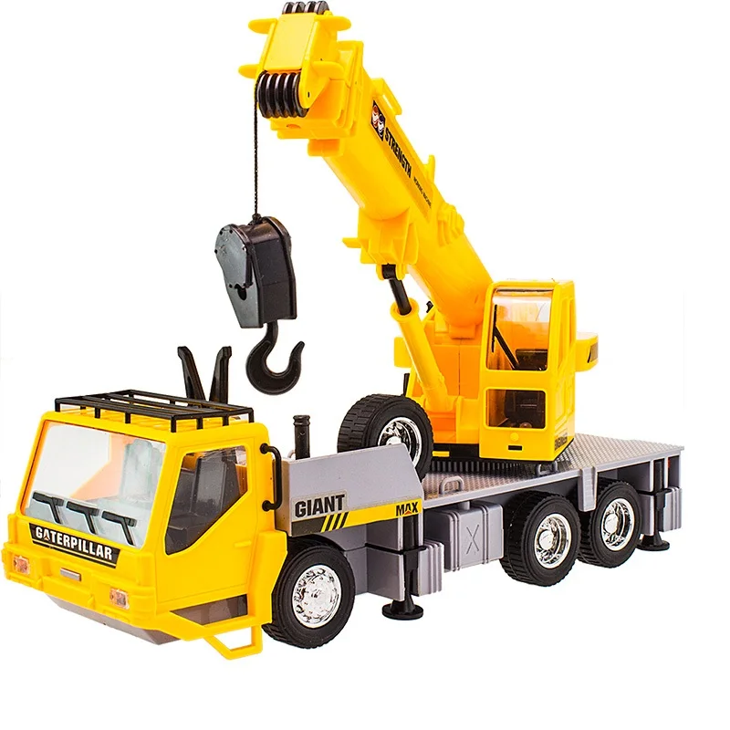 RC Crane Truck 4 Channel Engineering Hoist 6 Wheel Truck Crane With Hook Remote Control Simulation Crane Model electronic toys