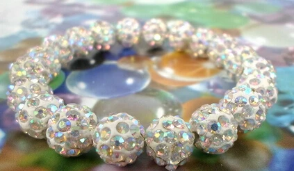 Разноцветные браслеты с микрозакрепкой фианита для дискотеки 10 мм 20 шт. круглых
