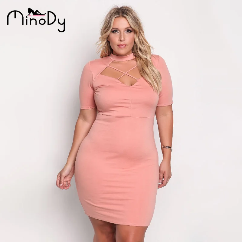 2019 плюс Размеры открытое женское платье Весна лето Осень сексуальный повязку