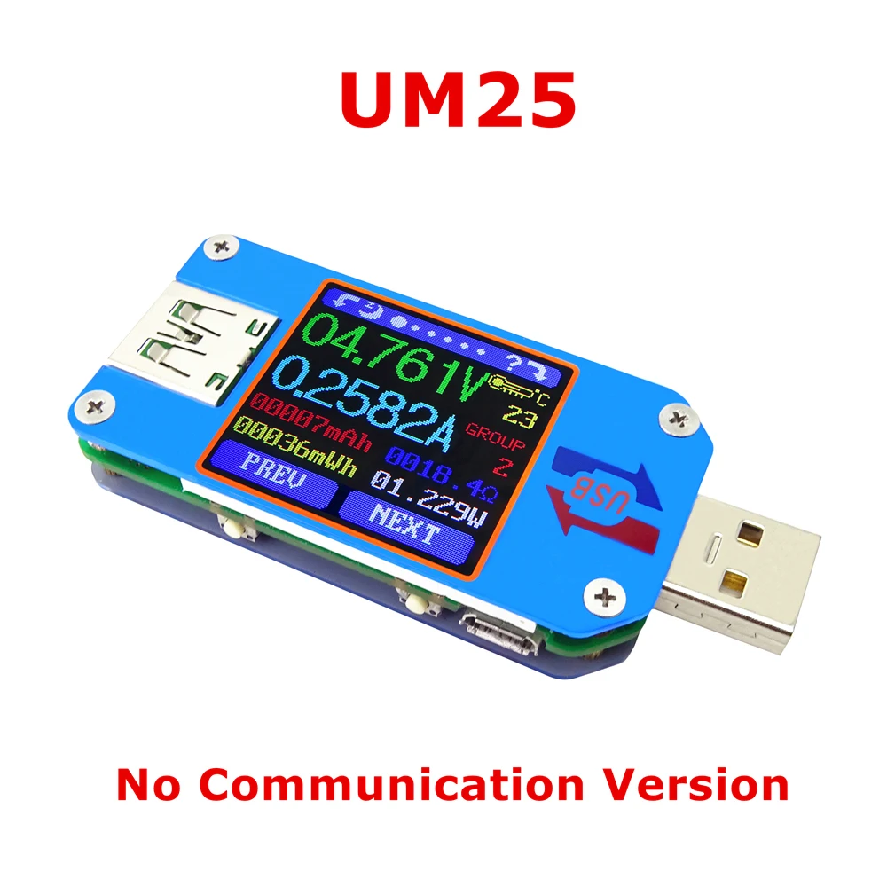 RD USB цветной ЖК-дисплей Напряжение измеритель тока USB Тестер Вольтметр Амперметр батарея зарядный кабель тестер сопротивления